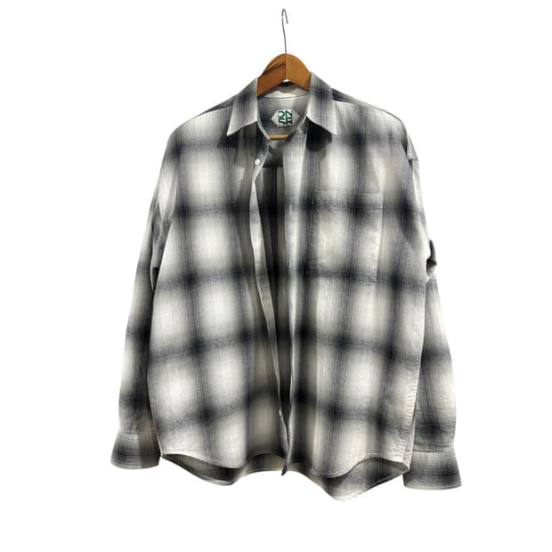 DNSR 플란넬 체크 셔츠