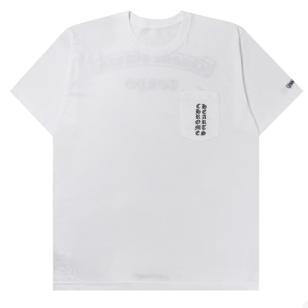 크롬하츠 스크롤 로고 티셔츠 화이트 - 도쿄 한정
