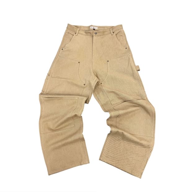 Aoiro Cutted Double Knee Pants - Tan 202