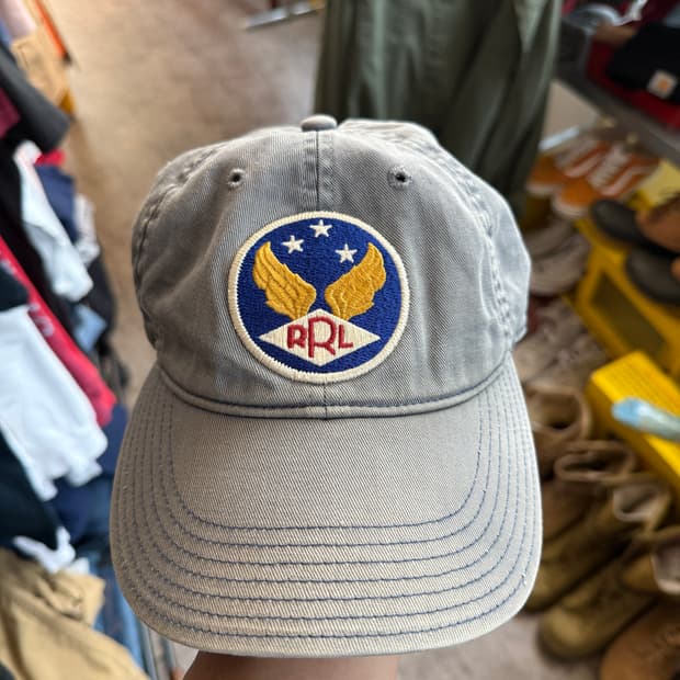 RRL 가먼트 다이 트윌 볼캡 