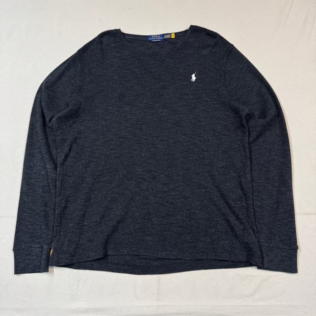 XL) 폴로 랄프로렌 써멀 와플티 롱슬리브 티셔츠 차콜 그레이