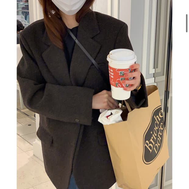 미뉴에트 울자켓 다크브라운