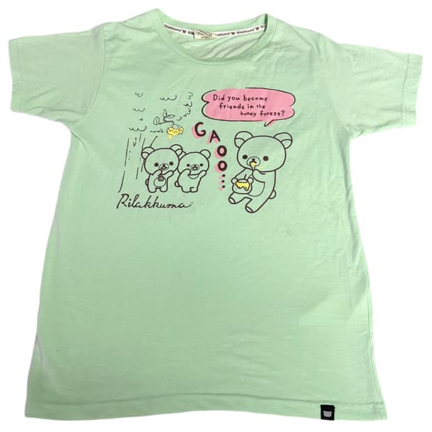(이체시에눌) 일본 산엑스 리락쿠마 하츠네미쿠 코어 민트 반팔 티셔츠 
