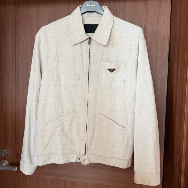프라다 샴브레이 블루종 자켓 (L)
