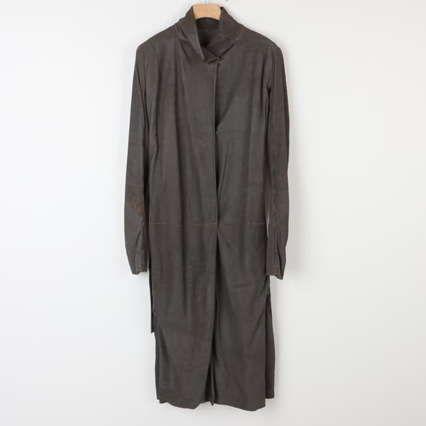 46 / Rick Owens 릭오웬스 가죽 코트