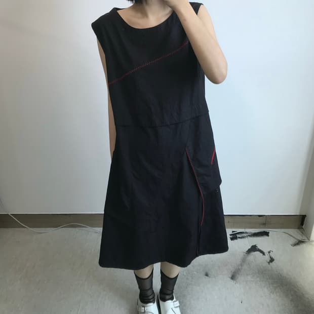 빈티지 스티치 원피스
