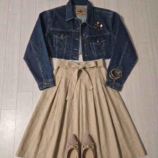 THE LIMITED 크롭 데님 자켓 