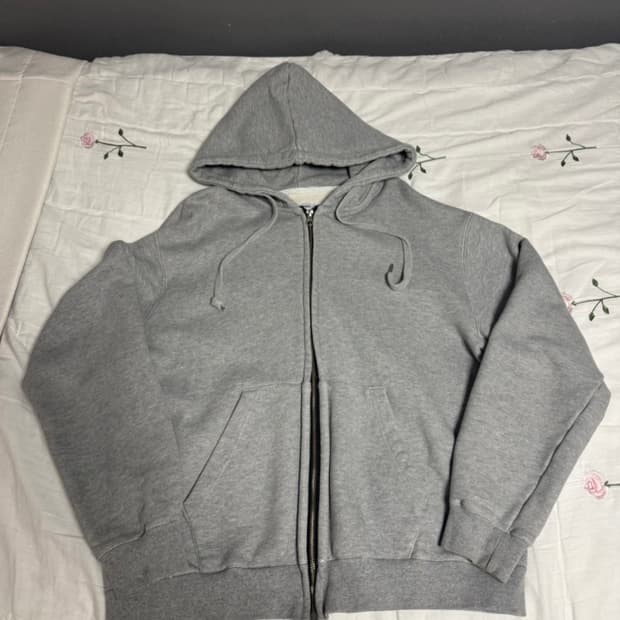 회색 그레이 후드집업