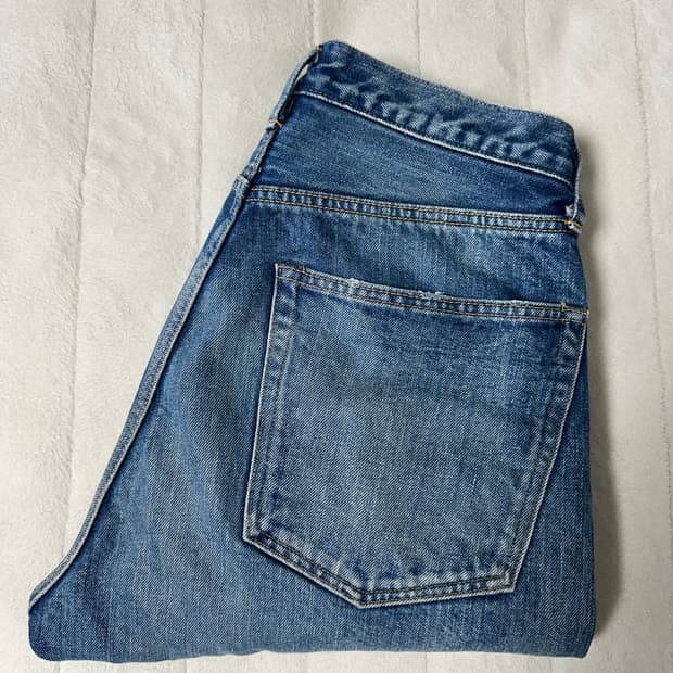 시오타(ciota) 뉴테이퍼드 데님 미디움 다크블루 데미지 M
