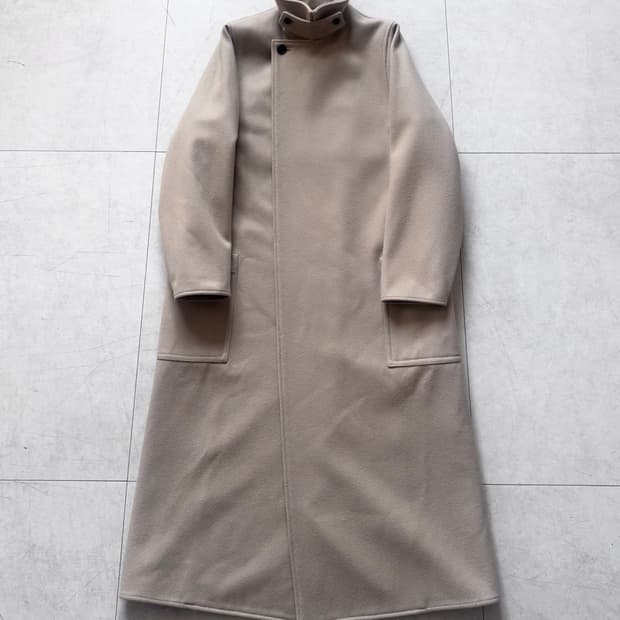 HYKE : melton wool 2-way long coat
