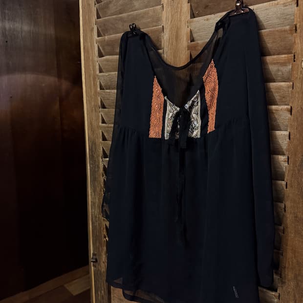 See-Through Embroidered Blouse 0027