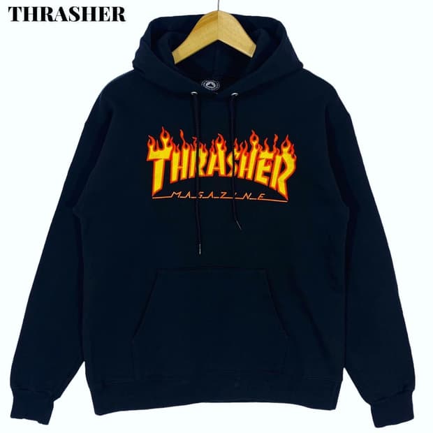 Thrasher flame logo hoodie