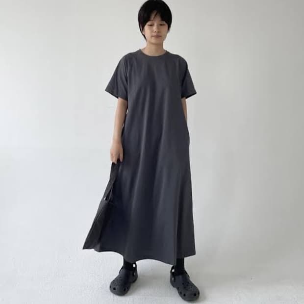 Half Sleeve One pIece (Charcoal)