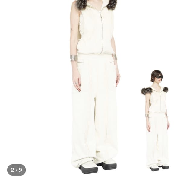 TECH HOODED ZIP FULLSUIT IN VANILLA