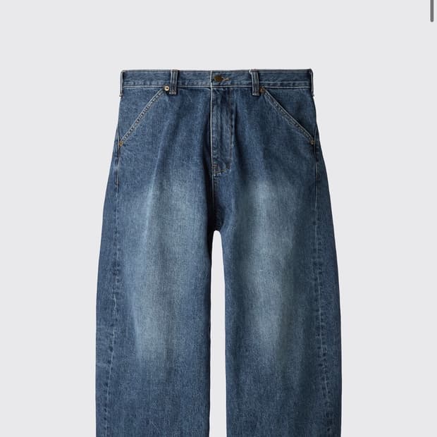 해칭룸 와이드 커브진 워시드 블루 2