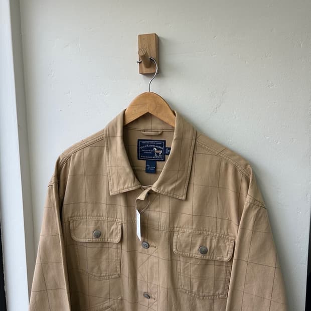 16046 - 폴로 랄프로렌 베이지 체크 트러커 자켓