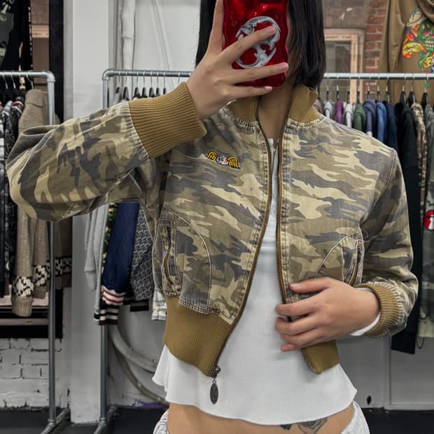 본더치 오리엔탈 카모 크롭자켓