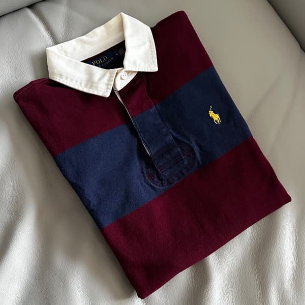 폴로 랄프로렌 럭비티 M 버건디