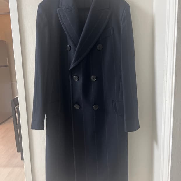 비비안웨스트우드 롱코트 새상품급 스트라이프 네이비