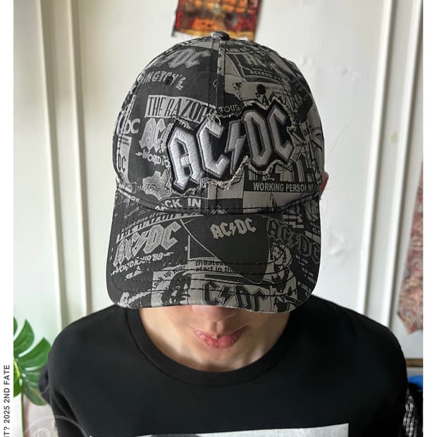 2000s AC/DC Official Collage Print Cap