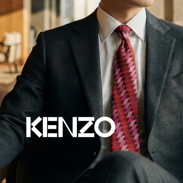 겐조 실크 핑크 기하 패턴 넥타이 9.3cm A+~A등급 K2520
