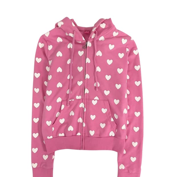 Vintage 하트 후드집업