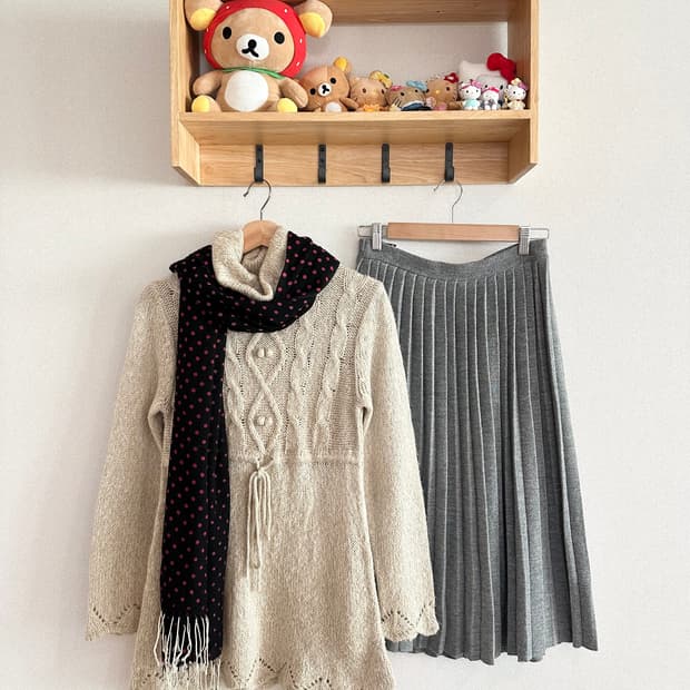 jpn 하구미 스즈코 너드 모리걸 아오이유우 히피 레이어드 코디세트