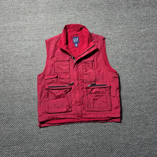 90s 올드갭 GAP 안감 플리스 포켓 베스트 자켓 M