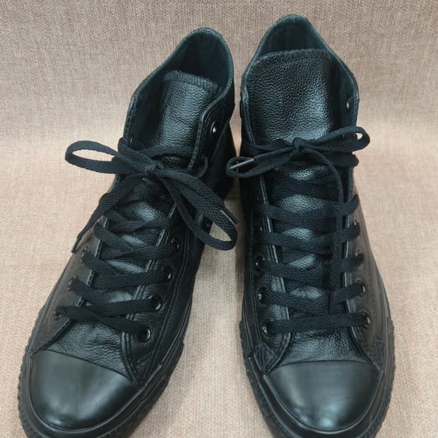 컨버스 260mm- 척테일러 올스타 레더 하이 블랙 모노