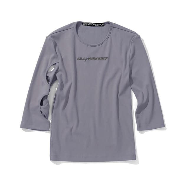 오들리워크샵 3-Quarter Cutout Tee, Periwinkle