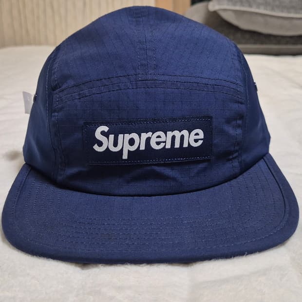 슈프림 립스탑 캠프캡 네이비
