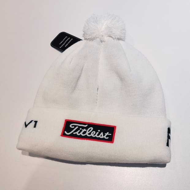 💥(새상품) 타이틀 리스트 비니 (화이트)
