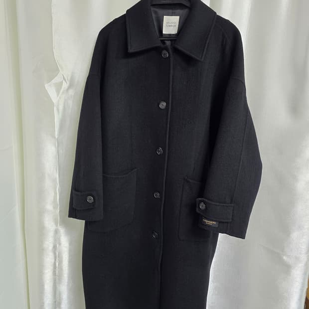 스튜디오톰보이 블랙 캐시미어 코트 (1967)