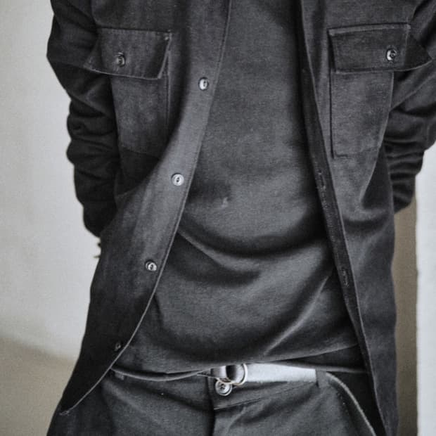 [구매] 모노프리베 텍스쳐드 워크셔츠 블랙 1사이즈