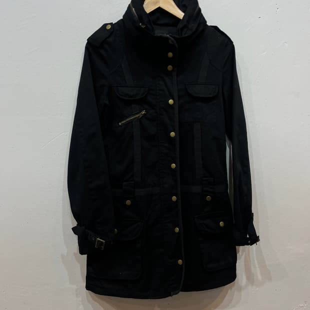 DOSCH JPN 밀리터리 야상 자켓 블랙 우먼즈