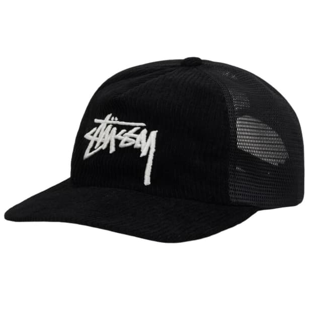 스투시 코듀로이 트러커 캡 블랙 Stussy Corduroy Trucke