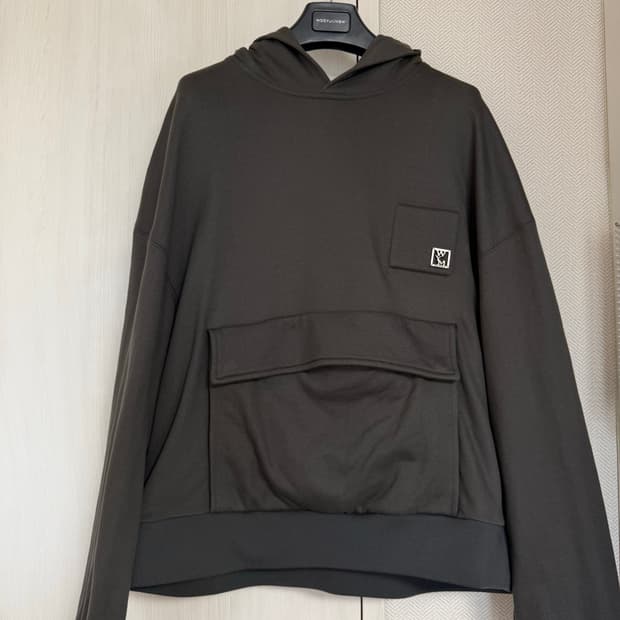 (48) 22fw 우영미 빅 포켓 후드티 그레이