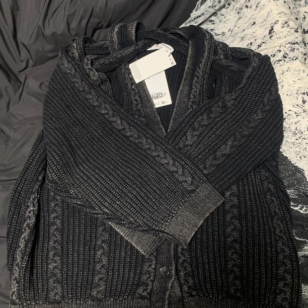 글렌마틴스 h&m 케이블 니트 가디건 L