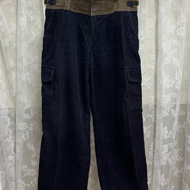 48) 로베르토 까발리 코듀로이 카고 팬츠 네이비