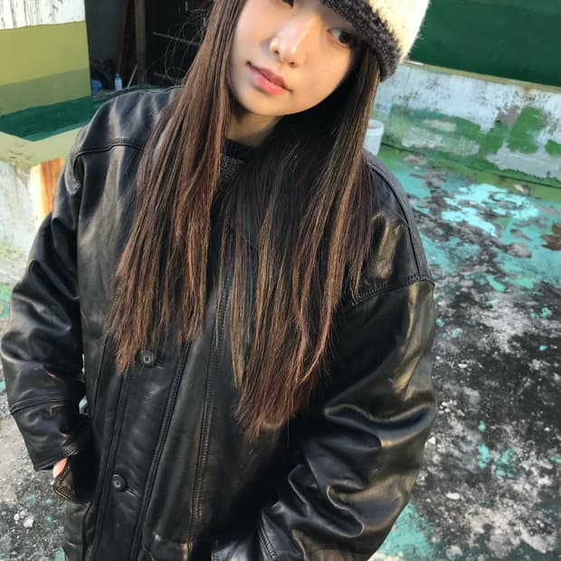 양가죽 레더 코트