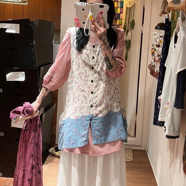 하쿠 핑크 빈티지 코디 세트 (4가지)