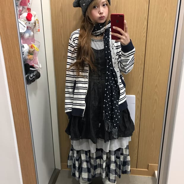 리즈리사돌 흑청 네이비 코지 모리걸 하구미 코디세트