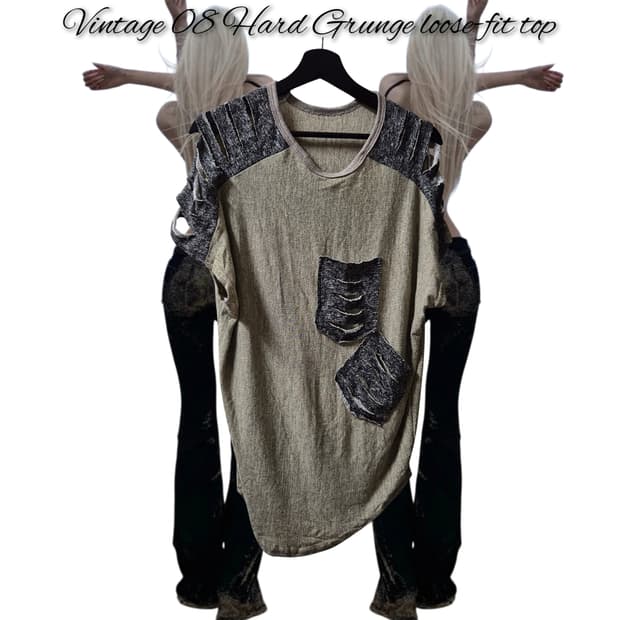 Vintage 08 Hard Grunge loose-fit top