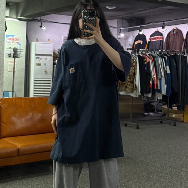 칼하트 K87 워크웨어 포켓 반팔 티셔츠 B4695