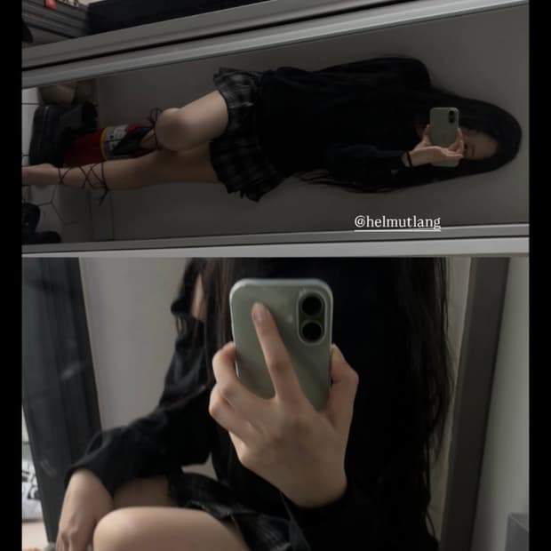 Helmut Lang Shrug 컷아웃 디테일 크루넥 점퍼