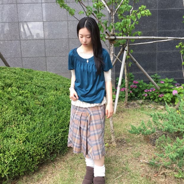 일본빈티지 키치 괴짜 스즈코 히피 레이어드 코디세트