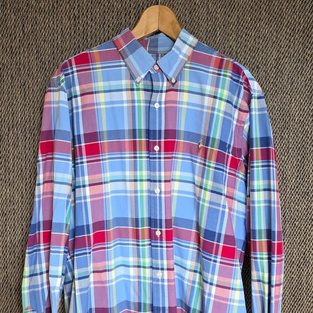 [상태굿] 랄프로렌 옥스포드 마드라스셔츠 / XL