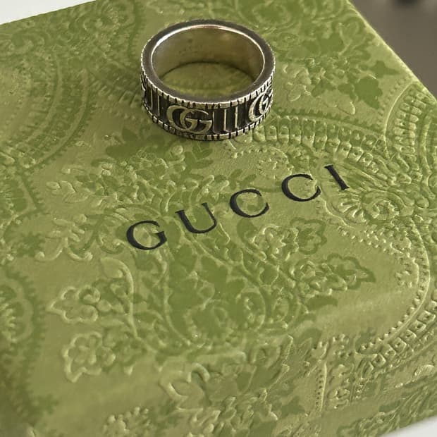 구찌 GG 마몽 와이드링 14호