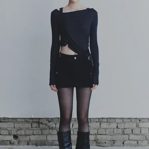 SHADOW HOODIE TOP charcoal