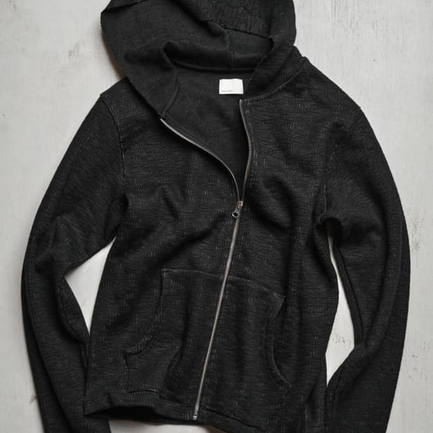 Textured Hoddie zip 3size